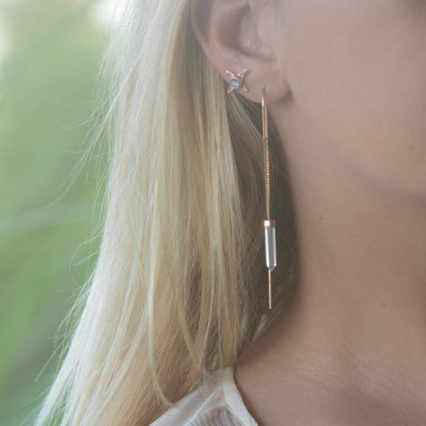 Crystal Earrings - Silver