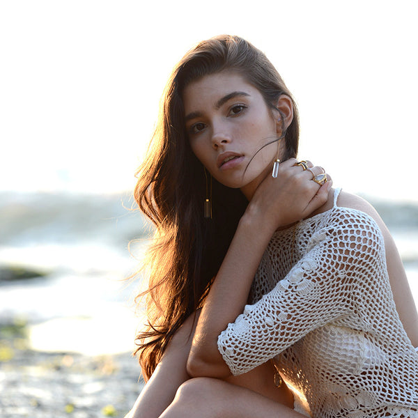 Crystal Earrings - Silver