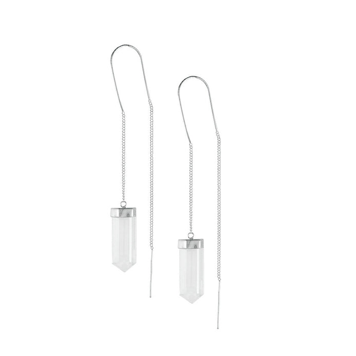 Crystal Earrings - Silver